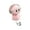 Pink, variant on Funny Face Wall Mount Key Holder Practical Decorative Hanger For Entryway Bathroom Kitchen Storage Organization