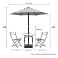thumbnail image 4 of saney Outdoor Patio Umbrella 7.5 Ft with Crank, Weather Resistant, UV Protective Umbrella, Durable, 6 Sturdy Steel Ribs, Market Outdoor Table Umbrella, Garden Umbrella Market Umbrella, Burgundy, 4 of 4