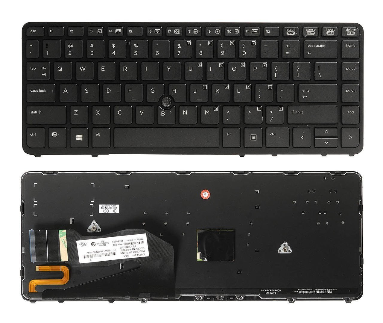 New Laptop US Keyboard for HP ZBOOK 731179-001 W/Frame Backlit Pointer 