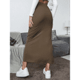 thumbnail image 6 of SOMER Skirts For Women Split Ribbed Knit Bodycon Skirt Waisted Side Slit Pencil Long Maxi Skirts, 6 of 7