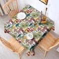 thumbnail image 2 of Colorful Mushroom Plant Light Blue Pattern Square Tablecloth,Waterproof Square Table Cover,Wipeable Spillproof Washable Table Cover for Home Kitchen Party Decor 60"x60"(152x152cm), 2 of 6