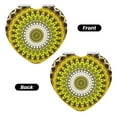 thumbnail image 2 of Kdxio Yellow Mandala Pocket Mirror, 1X/2X Travel Makeup Mirror 2-Sided Folding Small Mirror Portable Double-Sided Magnifying Cosmetic Mirror for Gift-Heart Shape, 2 of 9