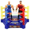 Light Up Wrestle King Champions Wrestling Toy Figure Play Set w/ Lights