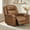 Saddle-Medium, variant on Spruce & Spring Genuine Leather Wall Hugger Power Recliner with Dual Motors, Saddle-Medium