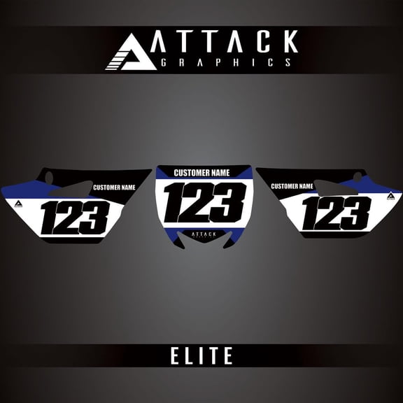 Attack Graphics Elite Number Plate Backgrounds for Yamaha YZ85 2018