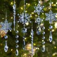 thumbnail image 1 of Adornos navideños GuassLee con forma de copo de nieve acrílico azul, 36 unidades, 1 of 7