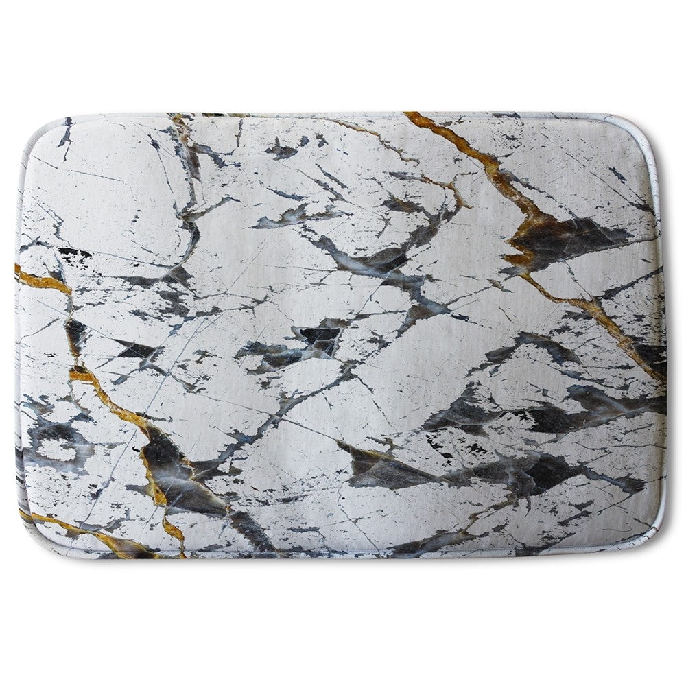 Bathmat Black & Gold Marble (Bath Mats)