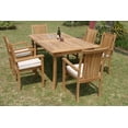 thumbnail image 4 of Teak Dining Set:8 Seater 9 Pc - 94" Rectangle Table And 8 Cahyo Stacking Arm Chairs Outdoor Patio Grade-A Teak Wood WholesaleTeak #WMDSCH9, 4 of 4