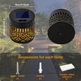 thumbnail image 5 of Lysliv 2-Pack Solar Fence Lights - Metal IP55 Waterproof Outdoor Step/Wall Lights w/ Mandala Pattern, 10LM Warm Yellow Light, Easy Install (3.54"), 5 of 10