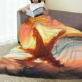 thumbnail image 6 of Honeii Starfish Sunset Sea Beach Print Fleece Blanket - Throw Blanket for Bed, Sofa, Couch, Camping, and Travel , Microplush Ultra Soft Warm Blanket-60"x50", 6 of 7