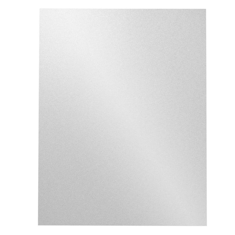 Bubbley Silver Shimmer Paper - 100-Pack Metallic Cardstock Paper, 92 lb Cover, Double Sided, Printer Friendly - Perfect for Weddings, Bi