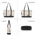 thumbnail image 6 of FORMRS Canvas Laptop Tote Bag for Women with 15.6" Computer Compartments Shoulder Handbag, Beige Christmas Forest, 6 of 7