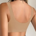 thumbnail image 7 of BWASD Jelly Bras for Women Comfort Slim Front Closure Wireless Bralette Seamless Full Coverage Support Everyday No Show Bra Khaki S, 7 of 7