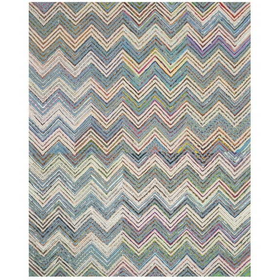 SAFAVIEH Nantucket NAN601A Handmade Beige / Blue Rug