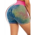 thumbnail image 6 of FUTATA Women's Shorts Textured Workout Yoga Booty Shorts High Waist Butt Lifting Shorts Leggings Elastic Tie-Dye Athletic Sports Shorts, 6 of 6