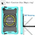 thumbnail image 4 of TECH CIRCLE Samsung Galaxy Tab A7 Lite Case 2021 with Soft HD Screen Protector, Shockproof Rugged Cover 360 Rotating Ring Stand Shoulder Strap Handle Case for Galaxy Tab A7 Lite 8.7 inch, Mint/Black, 4 of 8
