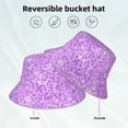 thumbnail image 5 of Kll Lilac Glittering Bucket Hat For Women Men Packable Travel Beach Sun Hat Outdoor Rave Accessories Reflective Fisherman Cap, 5 of 9