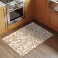 thumbnail image 2 of 2x3 Ft Entryway Area Rug, Farmhouse Orange Kitchen Rug Runner Washable Floor Mat, Vintage Flower Leaf Botanical Plant Non Slip Indoor Door Mat Throw Carpet for Bathroom Living Room Bedroom, 2 of 8