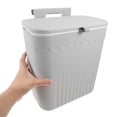 thumbnail image 5 of Bote De Basura Montado En La Pared Con Tapa Deslizante Contenedor De Basura Colgante De Gran Capacidad Ahorro De Espacio Contador De Residuos Contenedor De Compost De Cocina Para Cocina Baño Inodoro, 5 of 5