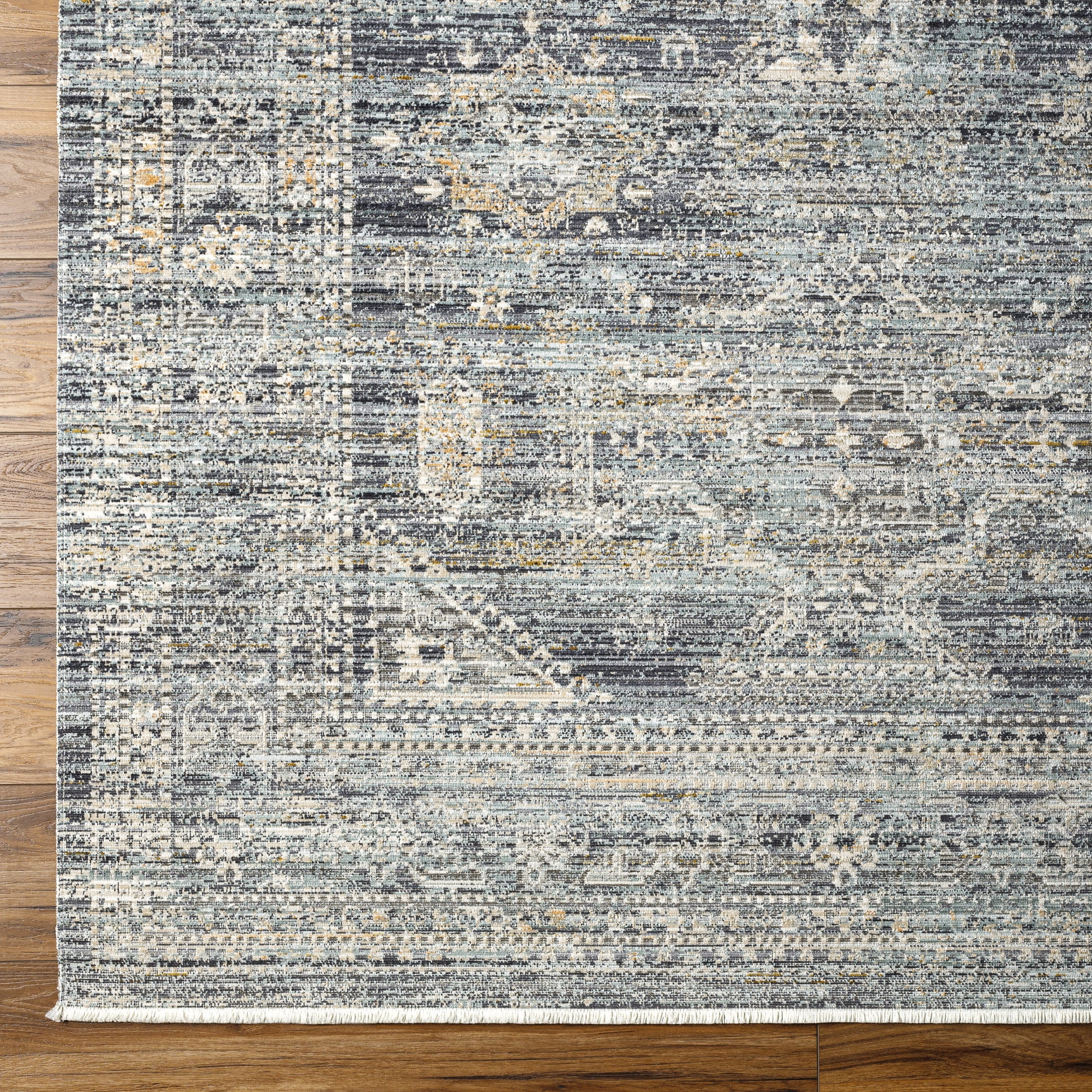 Livabliss x Becki Owens Margaret Medallion Washable Area Rug,5'3" x 7'10",Navy/Gray