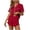 Wine, variant on Nnhblu Satin Pajamas Set for Women, Button Up Silk Pj Sets Women, 2 Piece Soft Sleepwear Loungewear Pajama Set Pink