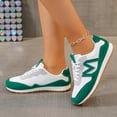 thumbnail image 4 of Rokment Womens Running Tennis Shoes Comfortable Leather Lace up Memory Foam Nonslip Casual Canvas Walking Fashion Sneakers Green Size 10.5, 4 of 6