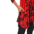 thumbnail image 5 of White Mark Women's Damask Print Tunic Top, 5 of 5