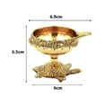 thumbnail image 3 of Shubhkart Solid Brass Oil Lamp Diya for Puja with Turtle Base, 3 of 10
