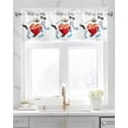thumbnail image 2 of Father's Day Linen Curtain Valance for Bedroom/Bathroom/Kitchen/Office/Living/Dining Room Window,Summer Love Tie Sunglasses Beard Rod Pocket Topper Decorative Cafe Drapes Panel 42"x18", 2 of 6