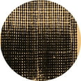 thumbnail image 1 of Ahgly Company Indoor Round Abstract Brown Modern Area Rugs, 4' Round, 1 of 4