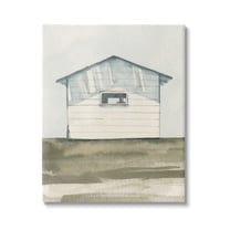 Stupell Quiet Cabin Rural Watercolor Landscape Painting Gallery Wrapped Canvas Print Wall Art