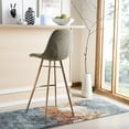 thumbnail image 2 of SAFAVIEH Mathison Contemporary Glam Bar Stool with Foot Rest, Taupe, 2 of 10