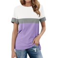thumbnail image 1 of WILLBEST Compression Shirt Women’S T Shirts Color Block Short Sleeve Tops Casual Summer Tees, 1 of 4