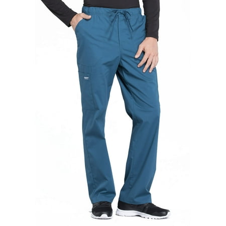 

Cherokee Workwear Professionals Men Scrubs Pant Tapered Leg Drawstring Cargo WW190