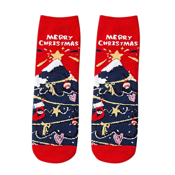 GDREDA Chaussettes pour Femmes Noël / Colorées Chaussettes de Vacances Originales pour Femmes et Filles Chaussures Saisonnières pour Confort Quotidien, Taille Unique
