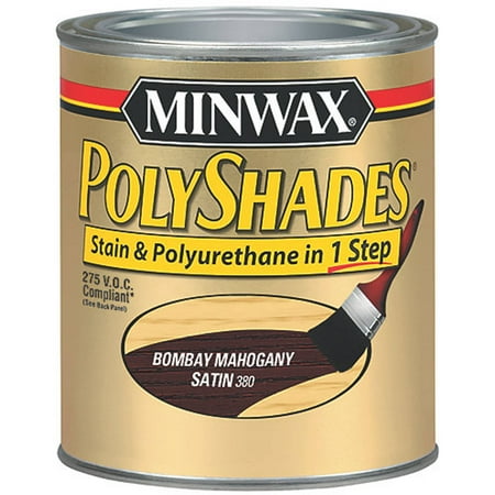 Minwax 275 Voc Polyshades Satin, 1/2 pt, Bombay Mahogany