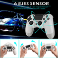 thumbnail image 4 of Controlador inalámbrico para P4, joystick de juego remoto compatible con P-4/P-4 Slim/P-4 Pro (Blanco), 4 of 6