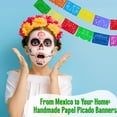 thumbnail image 4 of Dia de los Muertos (Day of the Dead) Plastic Banner Set, Halloween Decor, 4 pack, 50 feet, 4 of 12