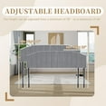 thumbnail image 4 of Upholstered Headboard for Full/Queen Beds - Arched Headboard Wall Mount & Bed Frame Mount, Adjustable Height, Velvet Tufted Modern Vertical Channel Design (Gray, King), 4 of 5