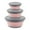 Pink, variant on JingChun 3-Pack Collapsible Food Storage Containers with Airtight Leakproof Lids, Microwave, Freezer, Dishwasher Safe, Space-Saving Silicone Bowls for RV, Travel, Meal Prep and Home