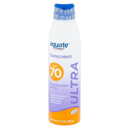 (2 pack) (2 pack) Equate Ultra Broad Spectrum Sunscreen Spray, SPF 70, 5.5 oz