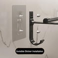 thumbnail image 4 of Toallero de mano para baño, soporte para toallas, soporte de pared sin taladro, barra de toalla de 40/50cm, barra doble de aluminio de 2 niveles, 4 of 7