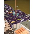 thumbnail image 2 of Square Outdoor Tablecloth with Umbrella Hole Purple Dinosaur Outside Table Cloth Waterproof Patio Table Cover Vintage Letters Farm Animals Zipper Tablecloths for Picnic Party Camping 60x60 Inch, 2 of 8