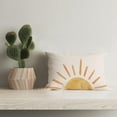 thumbnail image 2 of Sun Throw Pillow Cover, Sunshine Pillow Cover, Boho Sun Decorative Pillowcase Throw Pillow Cover, Boho Sunshine Lumbar Pillow Case for Bed Classroom Nursery Dorm Home Decor 12 x 20 Inch (Orange), 2 of 3