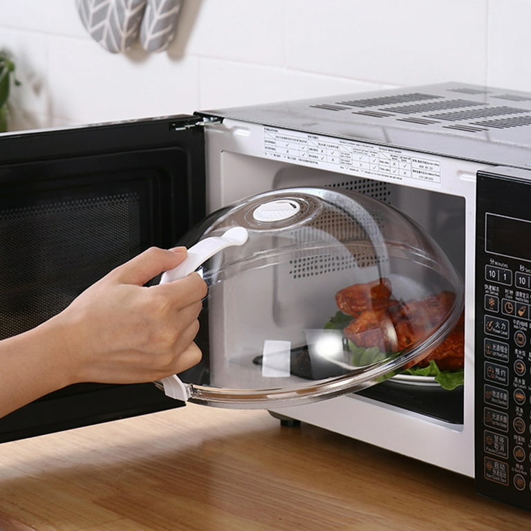 farfi Splatter Cover Transparent Oven Protection Lid Smooth Microwave Plate  Guard for Kitchen