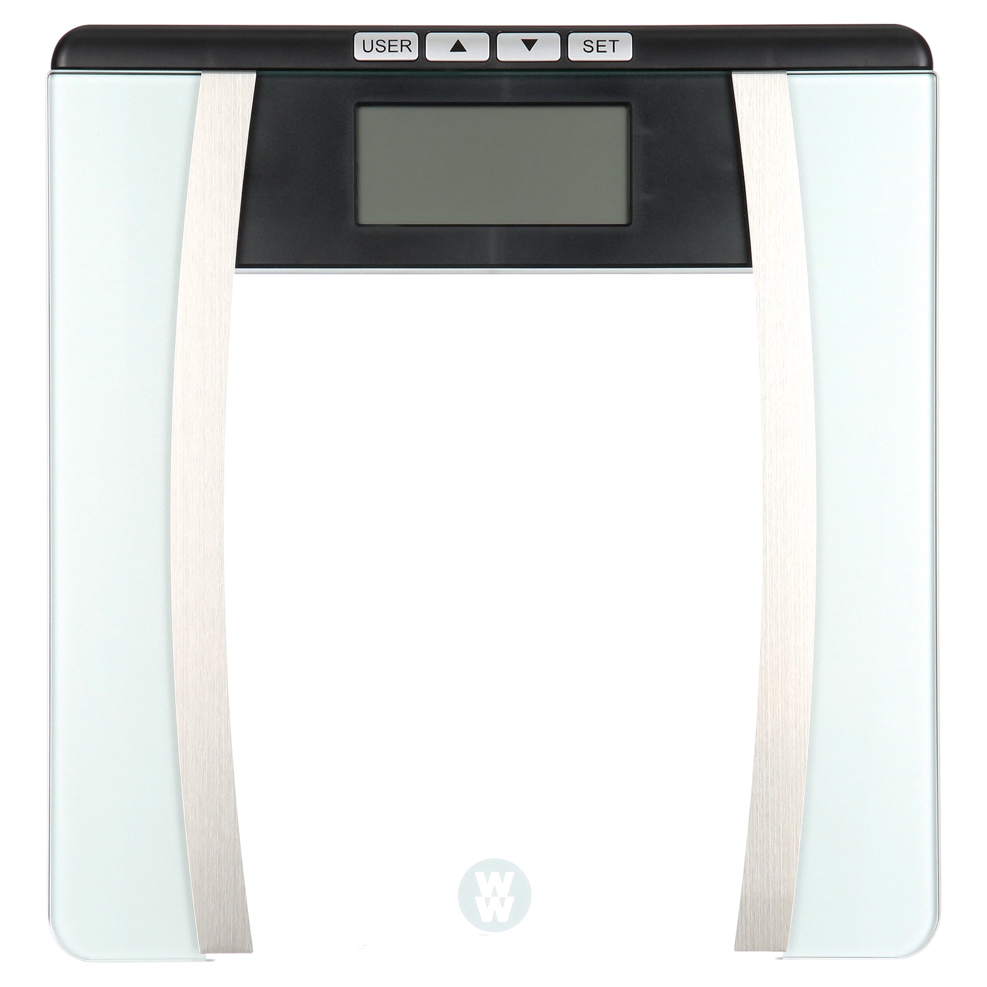 Weight Watchers by Conair Body Analysis Glass Bathroom Scale, Measures Body Fat, Body Water, Bone Mass & BMI, 4 User Memory, 400 Lbs. Capacity WW701YF