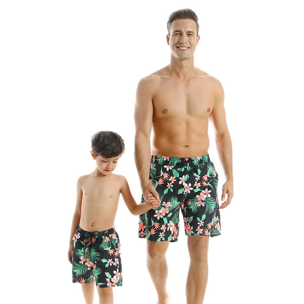 Father And Son Swim Shorts CVLIFE - CVLIFE Father Son Matching Beach Board Shorts Casual Men Boy