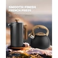 thumbnail image 2 of POLIVIAR French Press Coffee Maker, 34 Ounce Coffee Press with Real Wood Handle, Double Wall Insulation & Dual- Filter Screen, Food Grade Stainless Steel for Good Coffee and Tea (Vintage), 2 of 7