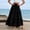 *Black, variant on ClodeEU Women's Summer Solid Color High Waist A Line Maxi Skirt,Casual Flowy Pleated Long Skirt Black,Women's Plus L