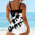 thumbnail image 3 of WREESH Women Plus Size Print Strappy Back Tankini Set Two Piece Swimdress Panty Bathing, 3 of 8